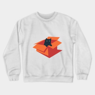 cat in box Crewneck Sweatshirt